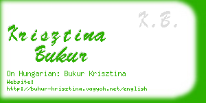 krisztina bukur business card